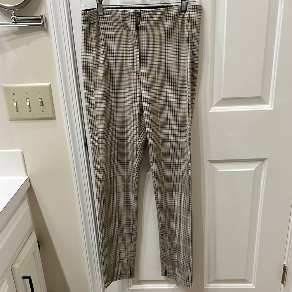 Checked slim pants with stretch from Ann Taylor